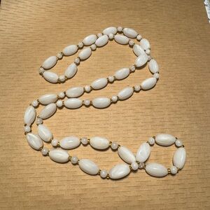 Elegant White Beaded Necklace